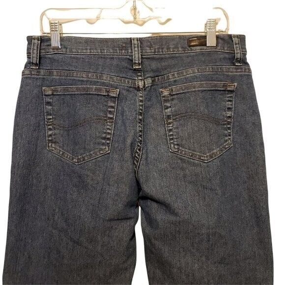 Lee Womens Size 34 Blue Solid Relaxed Fit Straight Leg Jeans - Picture 4 of 11